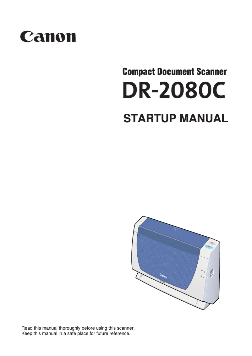Page 1 de la notice Manuel utilisateur Canon imageFORMULA DR-2080C