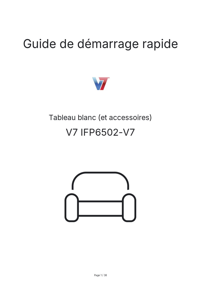 Page n°1 - Guide de démarrage rapide V7 IFP6502-V7
