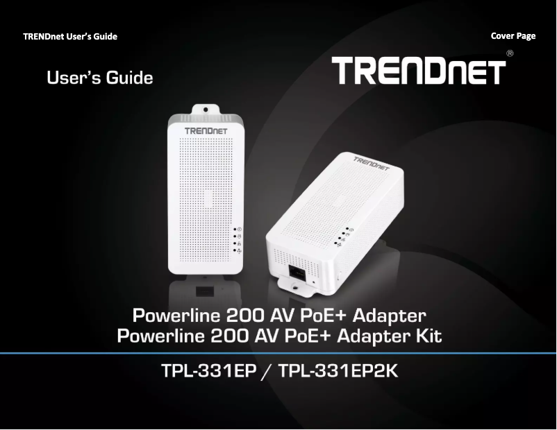 Image de la première page du manuel de l'appareil TPL-331EP