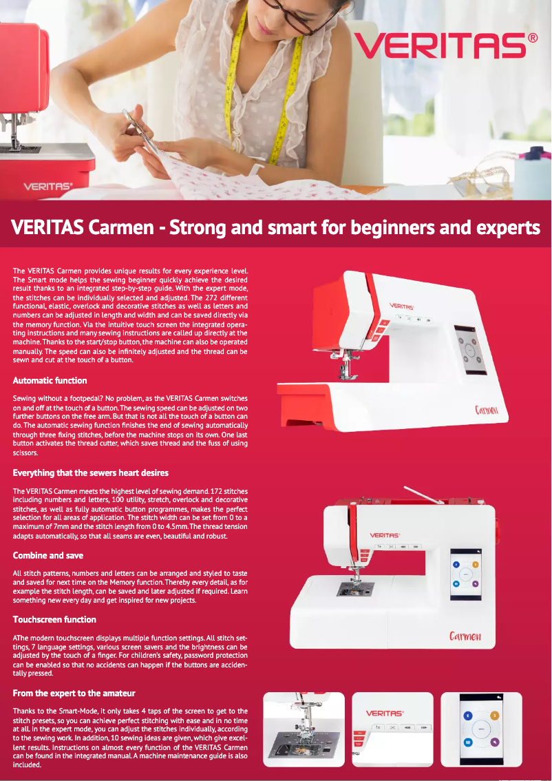 Page n°1 - Fiche technique Veritas Carmen