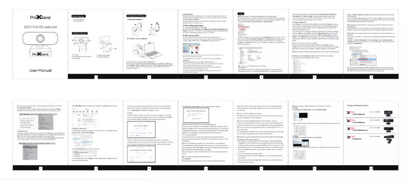 Page 1 de la notice Manuel utilisateur ProXtend X201