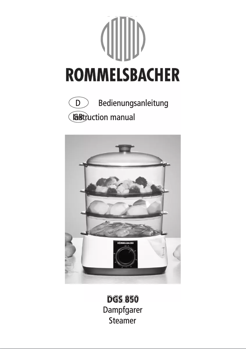 Página 1 del manual Manual de usuario Rommelsbacher DGS 850