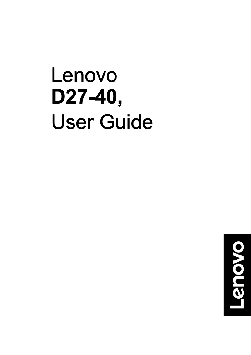 Page n°1 - Manuel utilisateur Lenovo D27-40