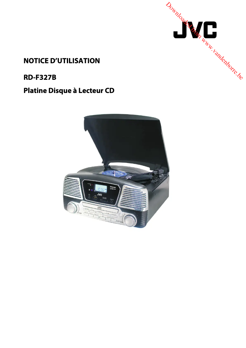 Page 1 de la notice Manuel utilisateur JVC RD-F327B