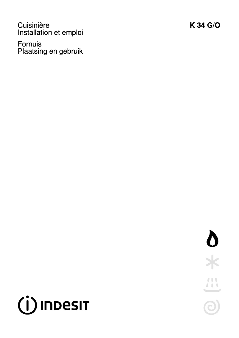 Page n°1 - Manuel utilisateur Indesit K34GWG
