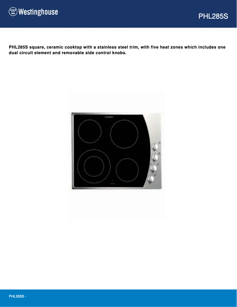 Image de la première page du manuel de l'appareil PHL285S