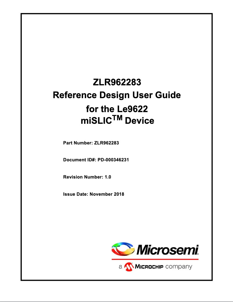 Page 1 de la notice Manuel utilisateur Microchip LE9622