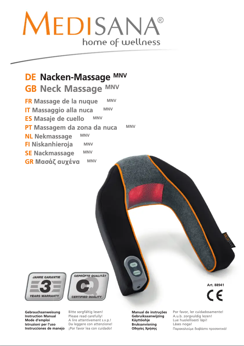 Image de la première page du manuel de l'appareil MNV