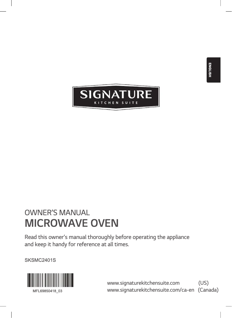 Page n°1 - Manuel utilisateur Signature SKSMC2401S