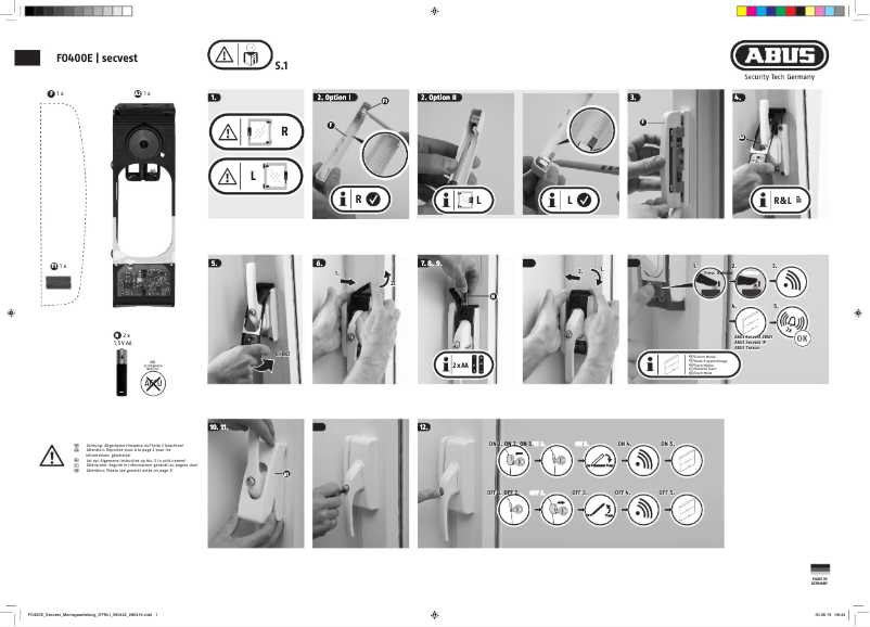 Page n°1 - Manuel utilisateur Abus FUFT50051W