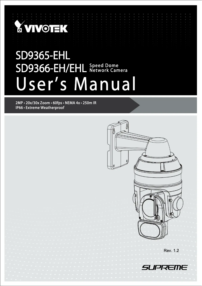 Image de la première page du manuel de l'appareil SD9365-EHL