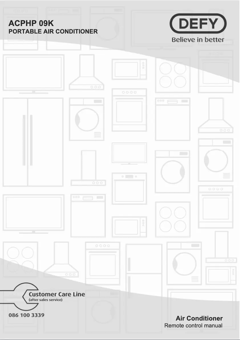 Page 1 de la notice Manuel utilisateur Defy ACPHP09K