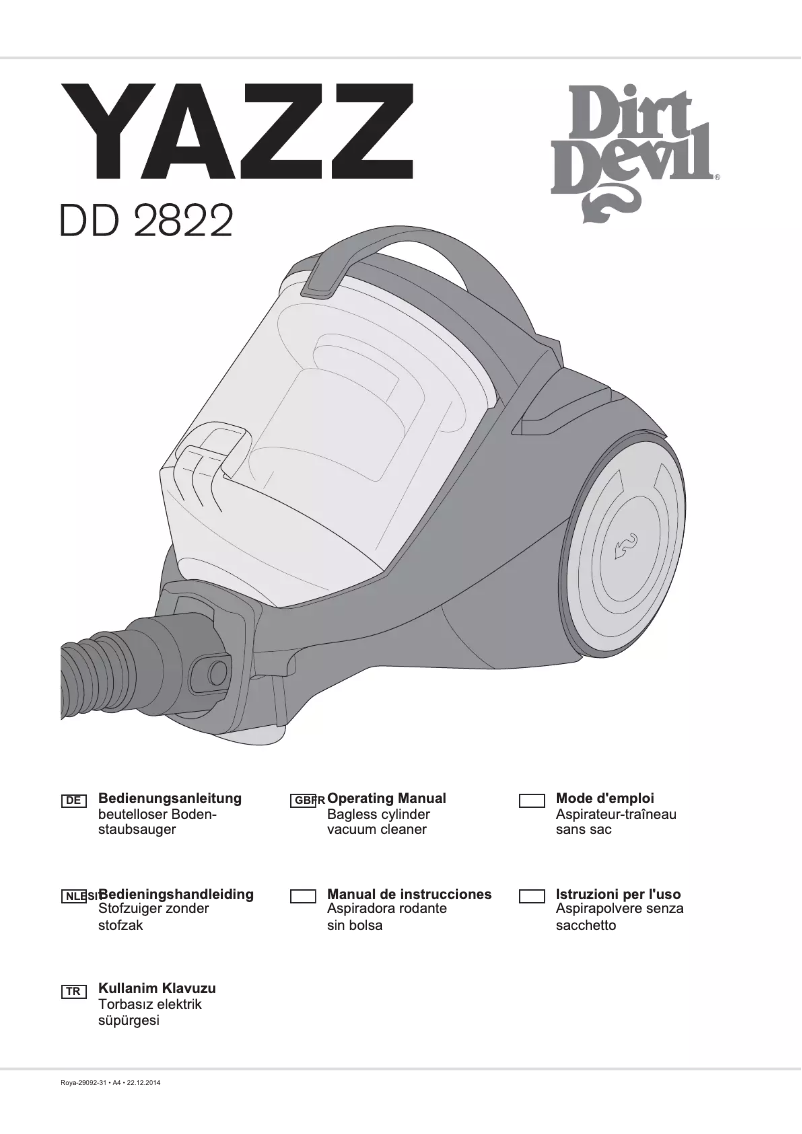 Página 1 del manual Manual de usuario Dirt Devil YAZZ