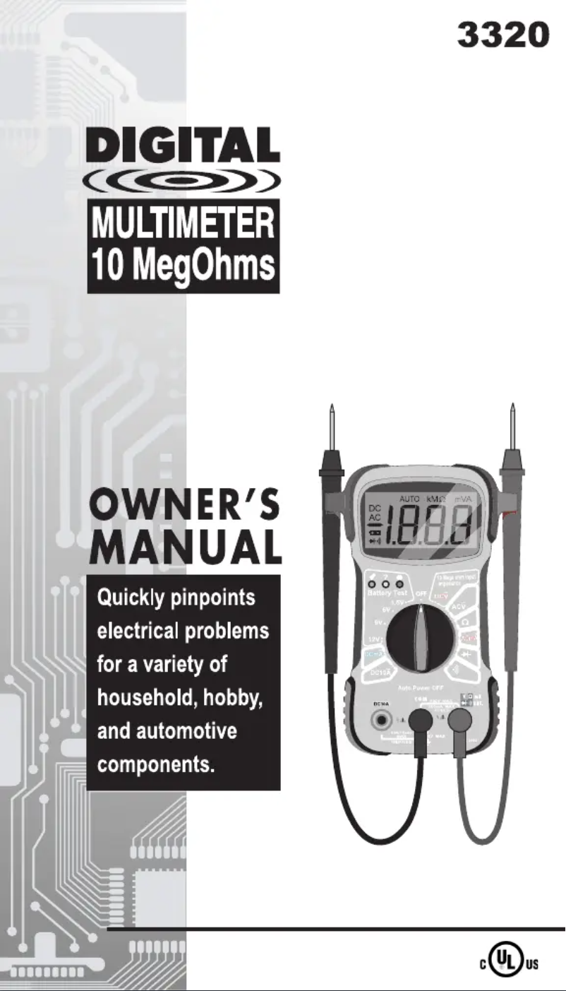 Page 1 de la notice Manuel utilisateur Metra Install Bay 3320