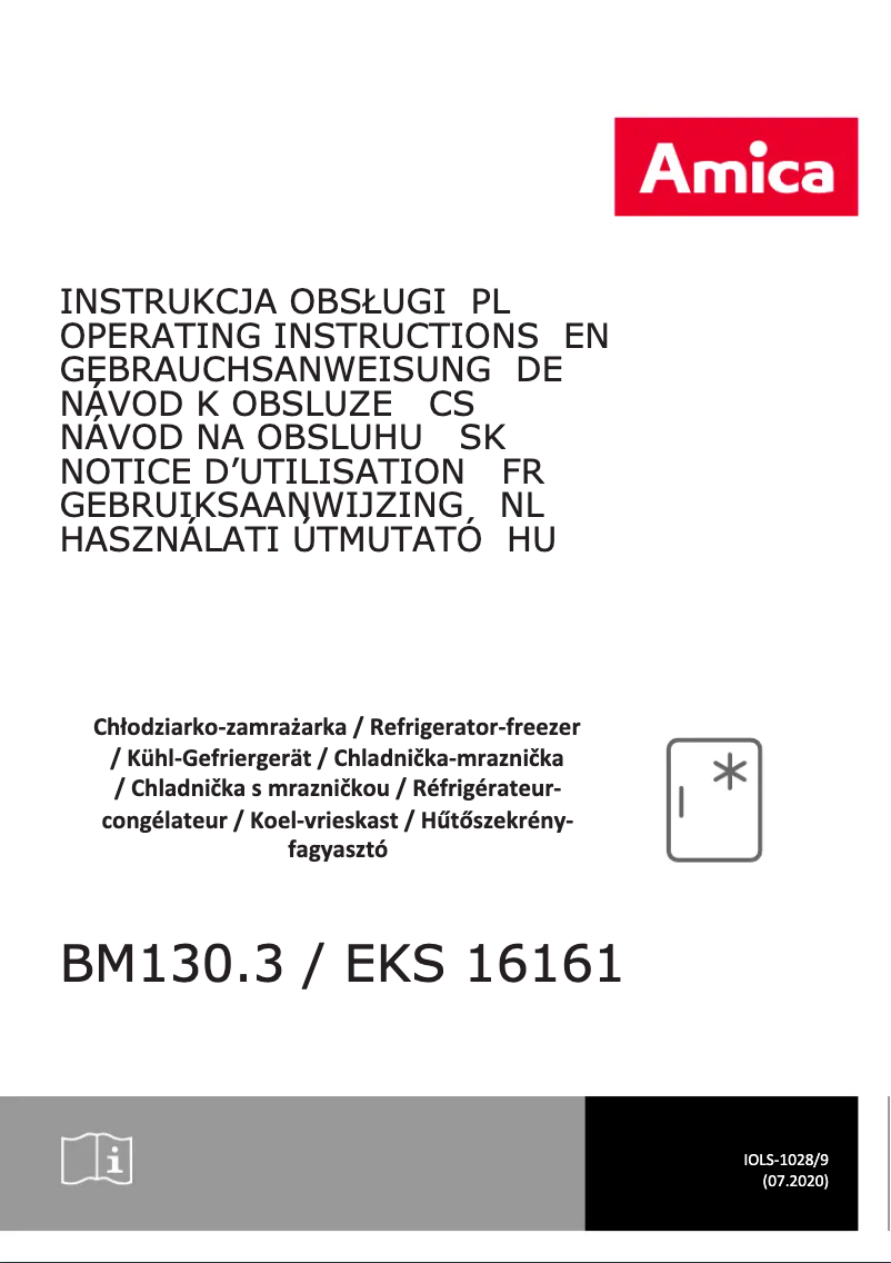 Page n°1 - Manuel utilisateur Amica EKS 16161