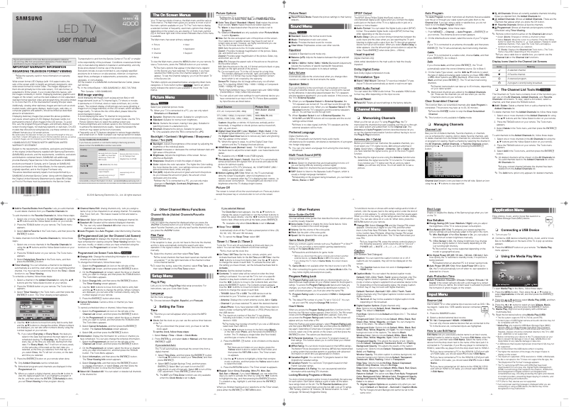 Página 1 del manual Manual de usuario Samsung UN32J4000EF