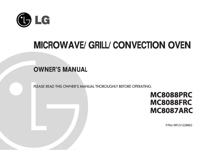 Page 1 de la notice Manuel utilisateur LG MC8088PRC