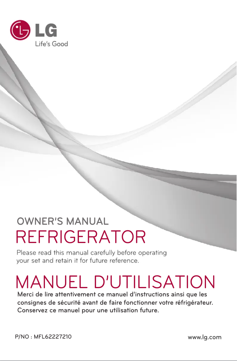 Page 1 de la notice Manuel utilisateur LG GR-B312RLML