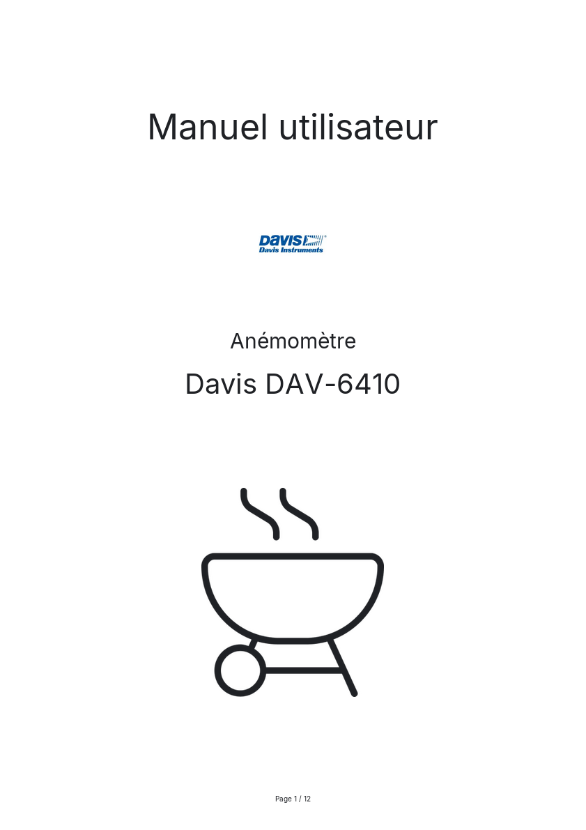Image de la première page du manuel de l'appareil DAV-6410