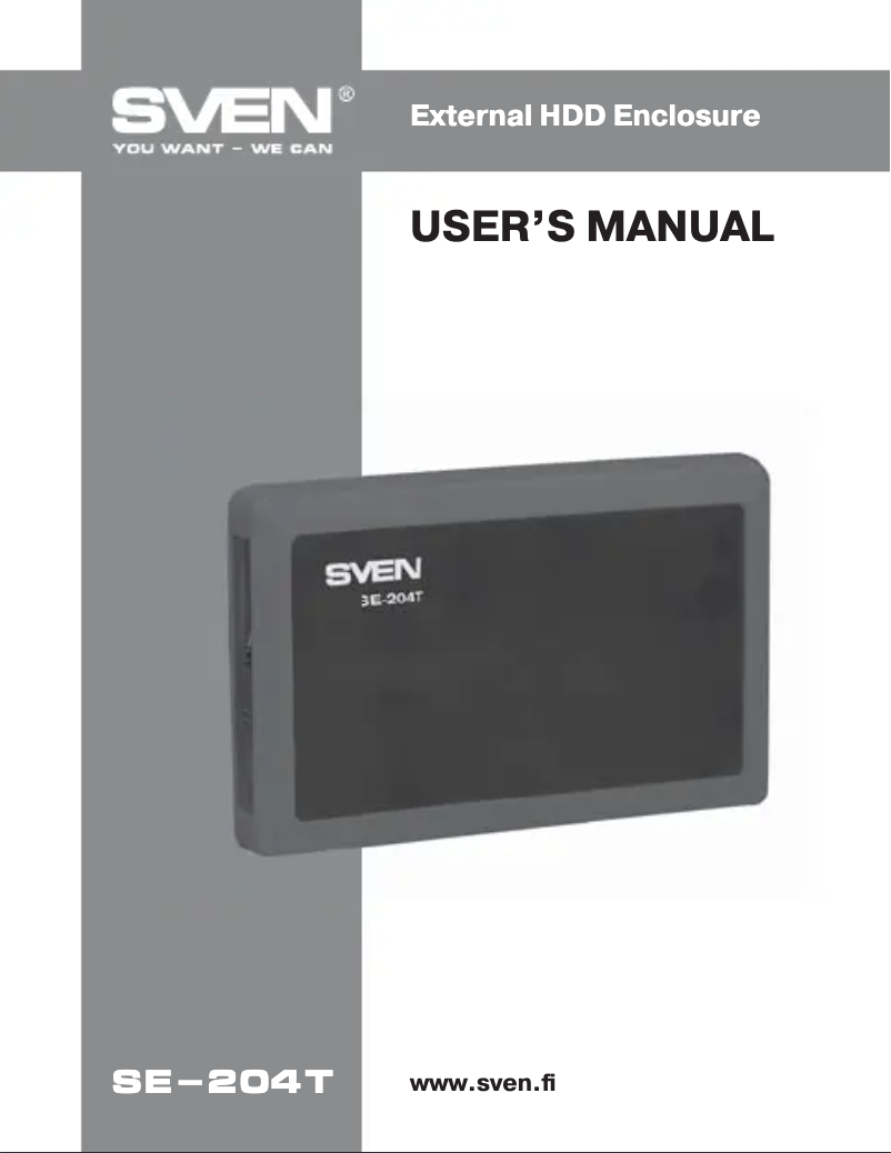 Page n°1 - Manuel utilisateur Sven SE-204T