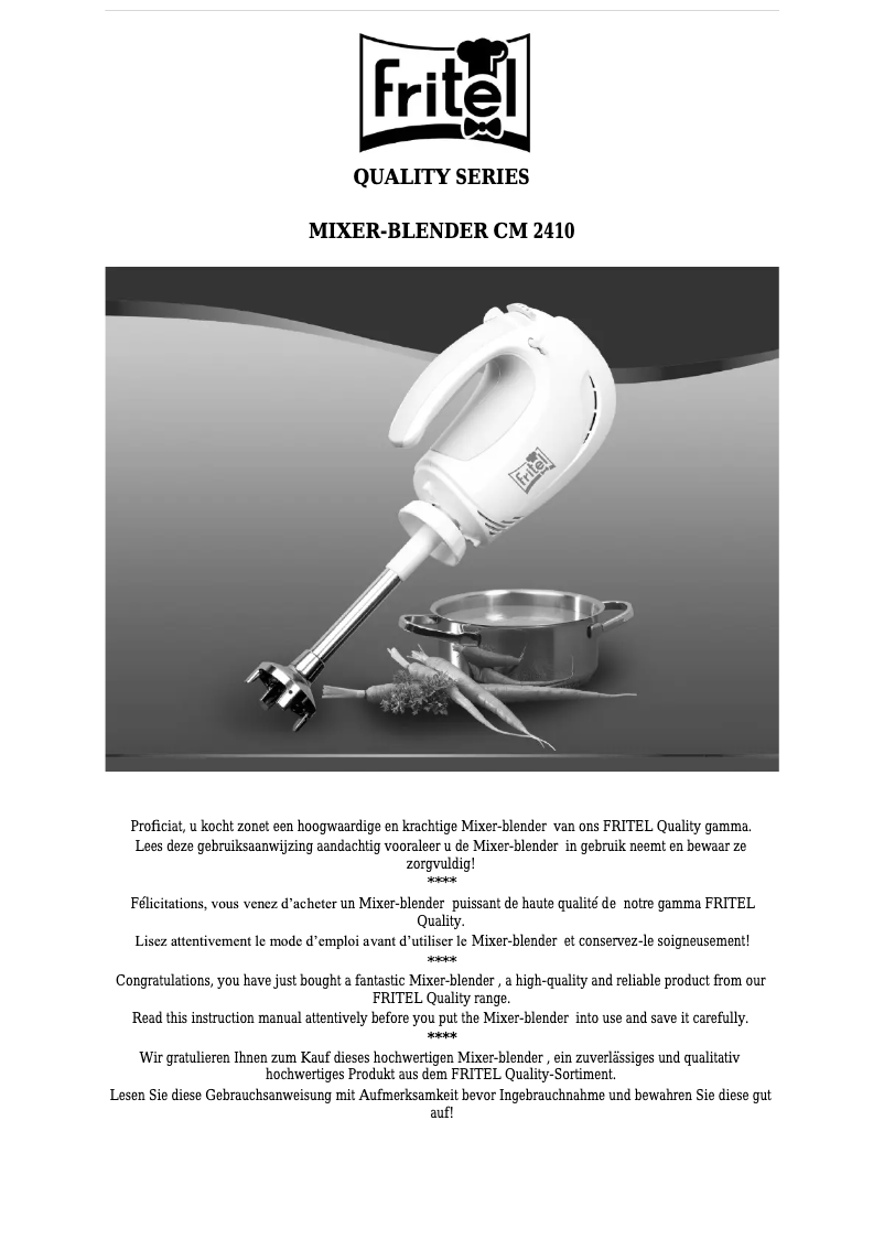 Image de la première page du manuel de l'appareil CM 2410