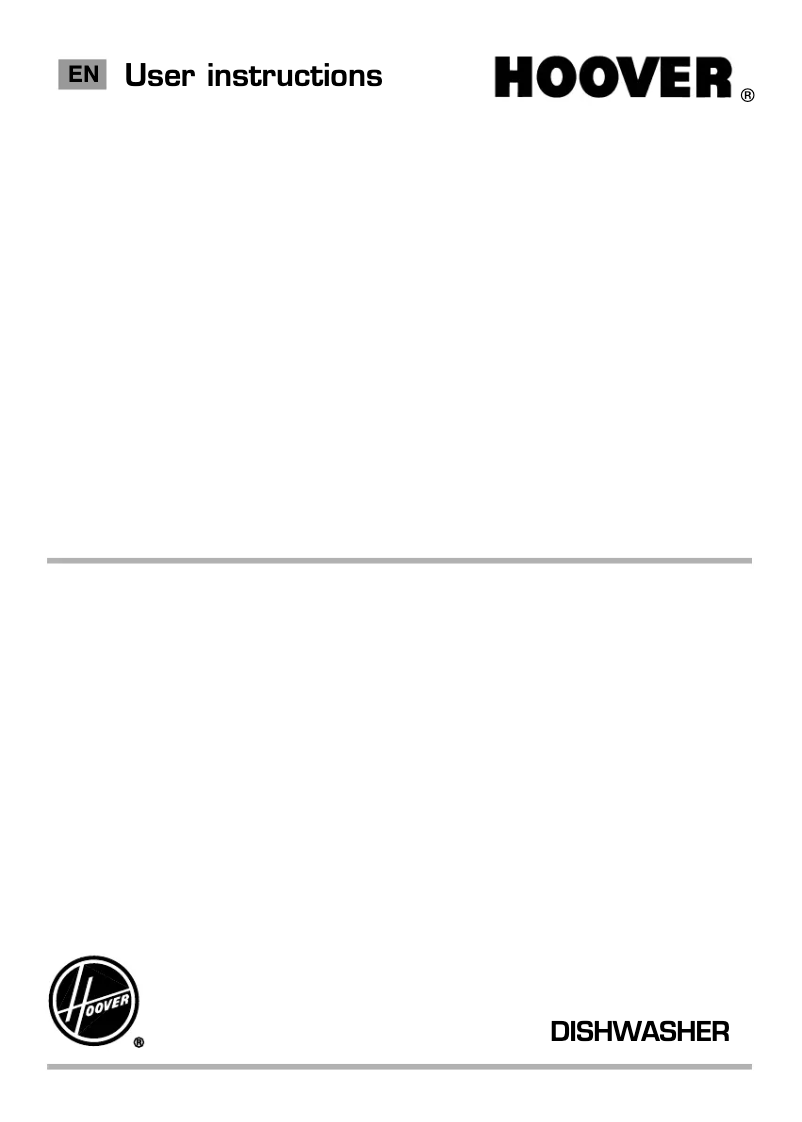 Page 1 de la notice Manuel utilisateur Hoover HDP 3DO62DX-80