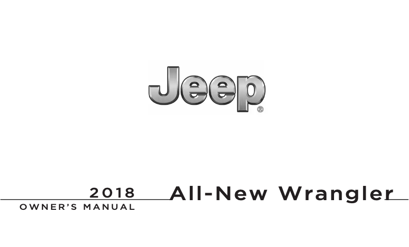 Image de la première page du manuel de l'appareil Wrangler (2018)