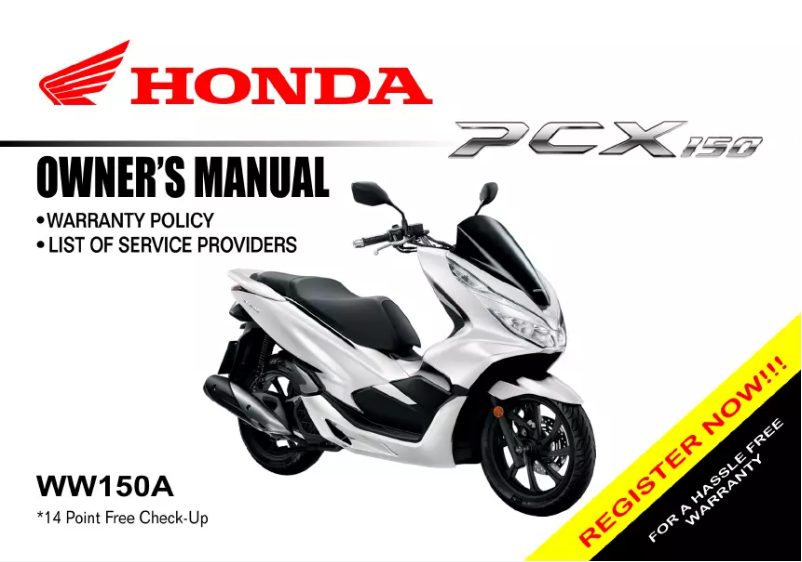 Página 1 del manual Manual de usuario Honda PCX150 (2020)