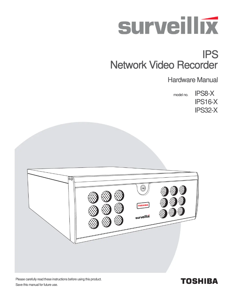 Page 1 de la notice Manuel utilisateur Toshiba IPS32-1T