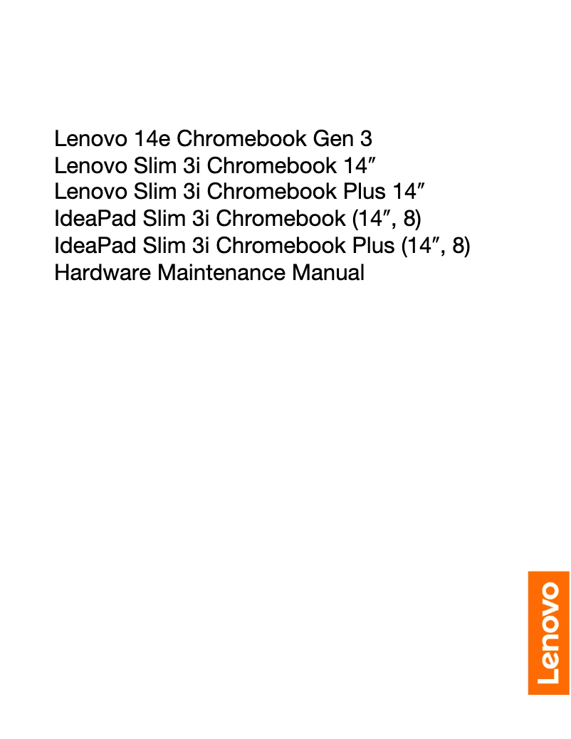 Page n°1 - Manuel utilisateur Lenovo IdeaPad Slim 3i Chromebook
