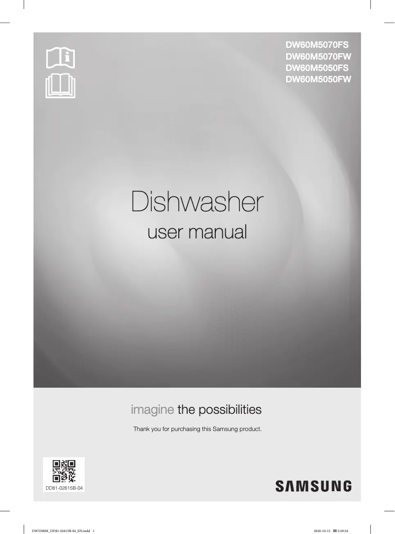 Page n°1 - Manuel utilisateur Samsung DW60M5070FG