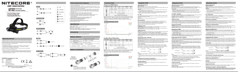 Page n°1 - Manuel utilisateur Nitecore UT32
