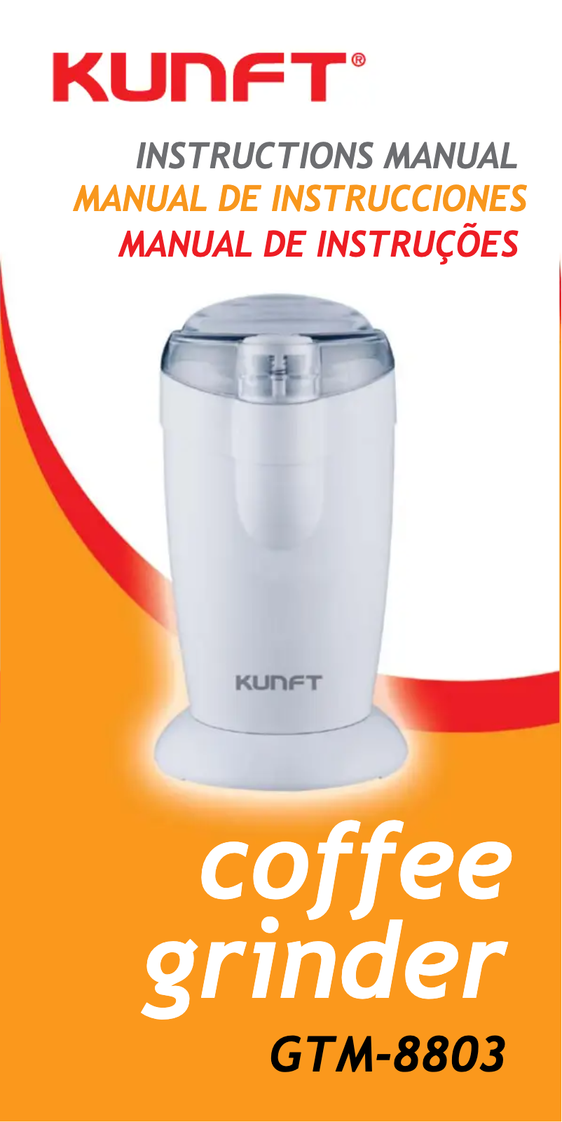 Page 1 de la notice Manuel utilisateur Kunft GTM-8803
