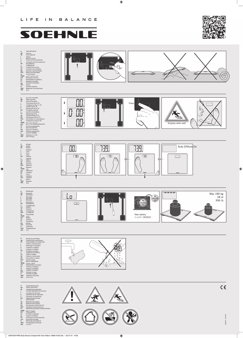 Page n°1 - Manuel utilisateur Soehnle Style Sense Compact 300