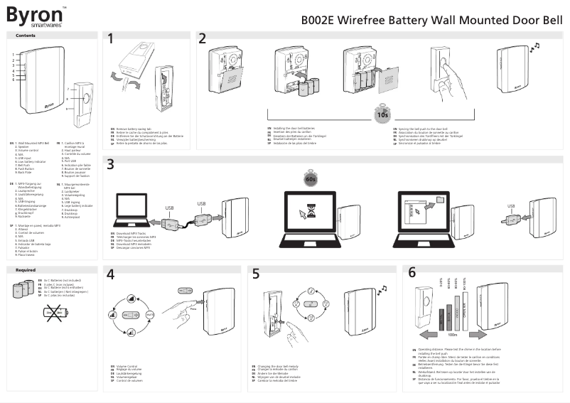 Page 1 de la notice Manuel utilisateur Byron BY002E
