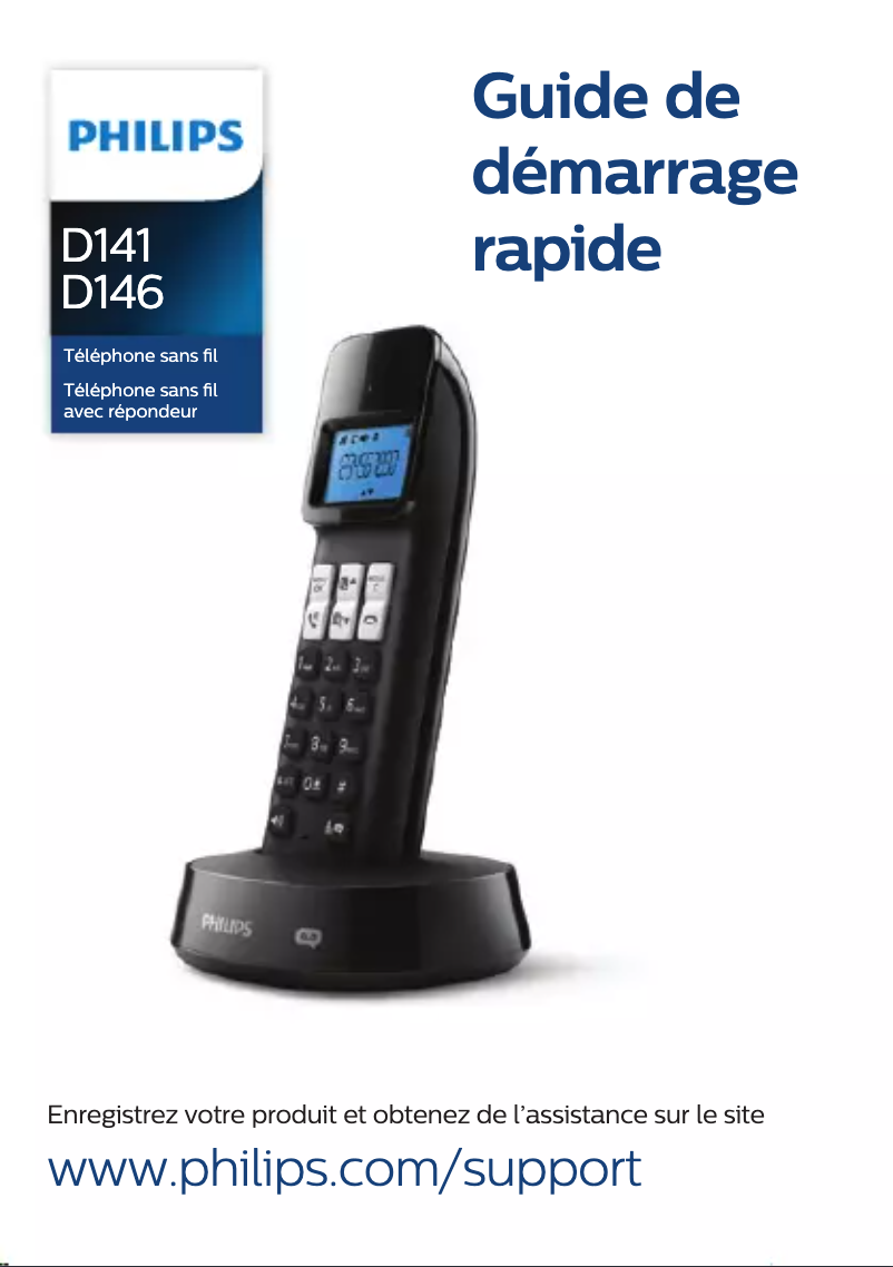 Página 1 del manual Guía de inicio rápido Philips D1412WG