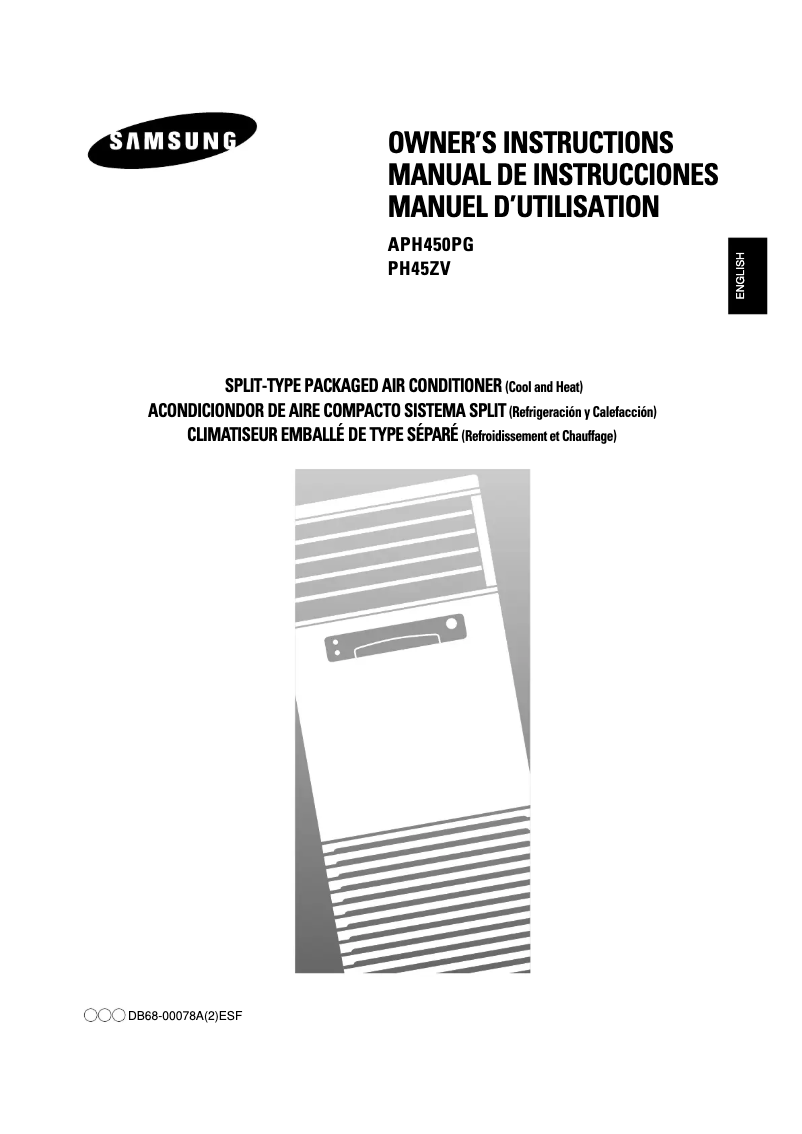 Page 1 de la notice Manuel utilisateur Samsung APH450PG