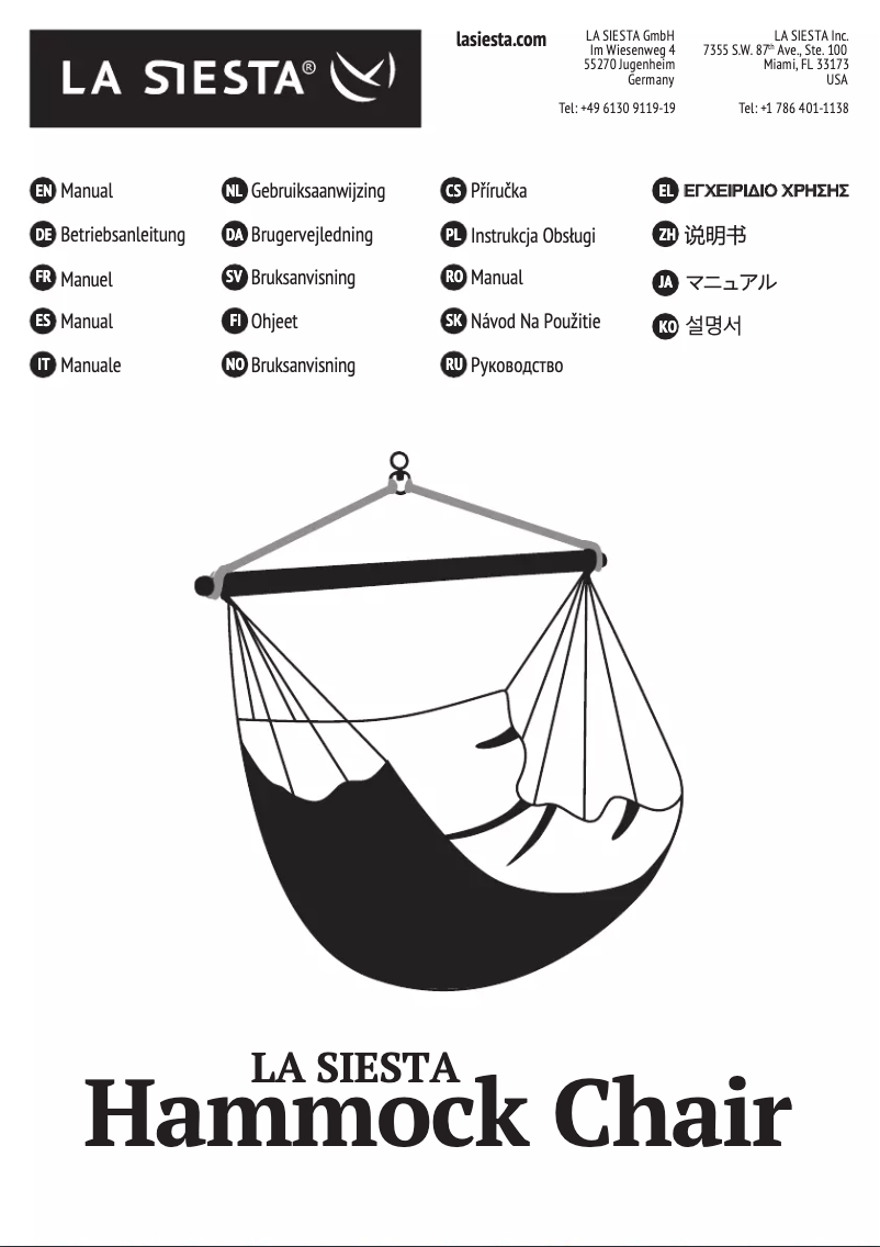 Page 1 de la notice Manuel utilisateur La Siesta DOMINGO