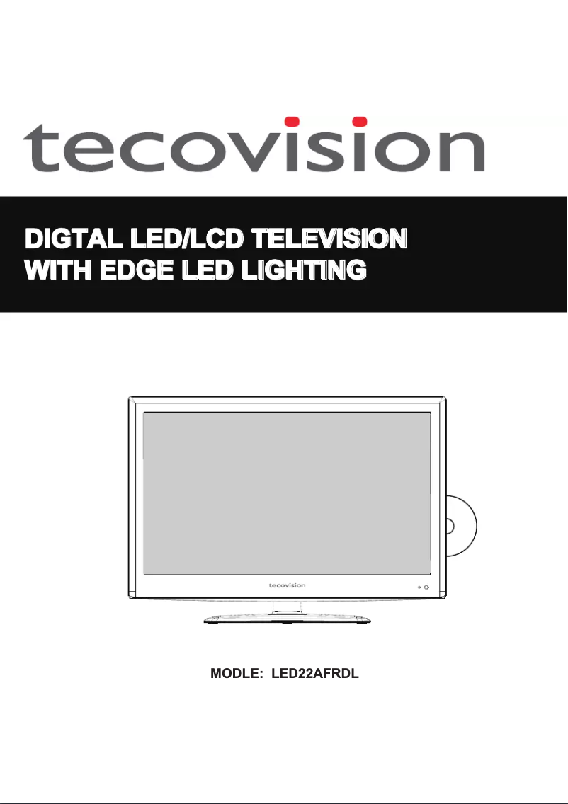 Page 1 de la notice Manuel utilisateur Tecovision LED22AFRDL
