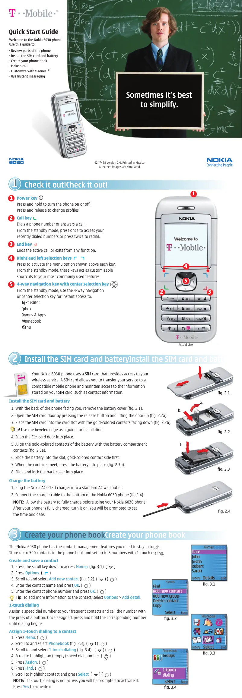 Image de la première page du manuel de l'appareil 6030