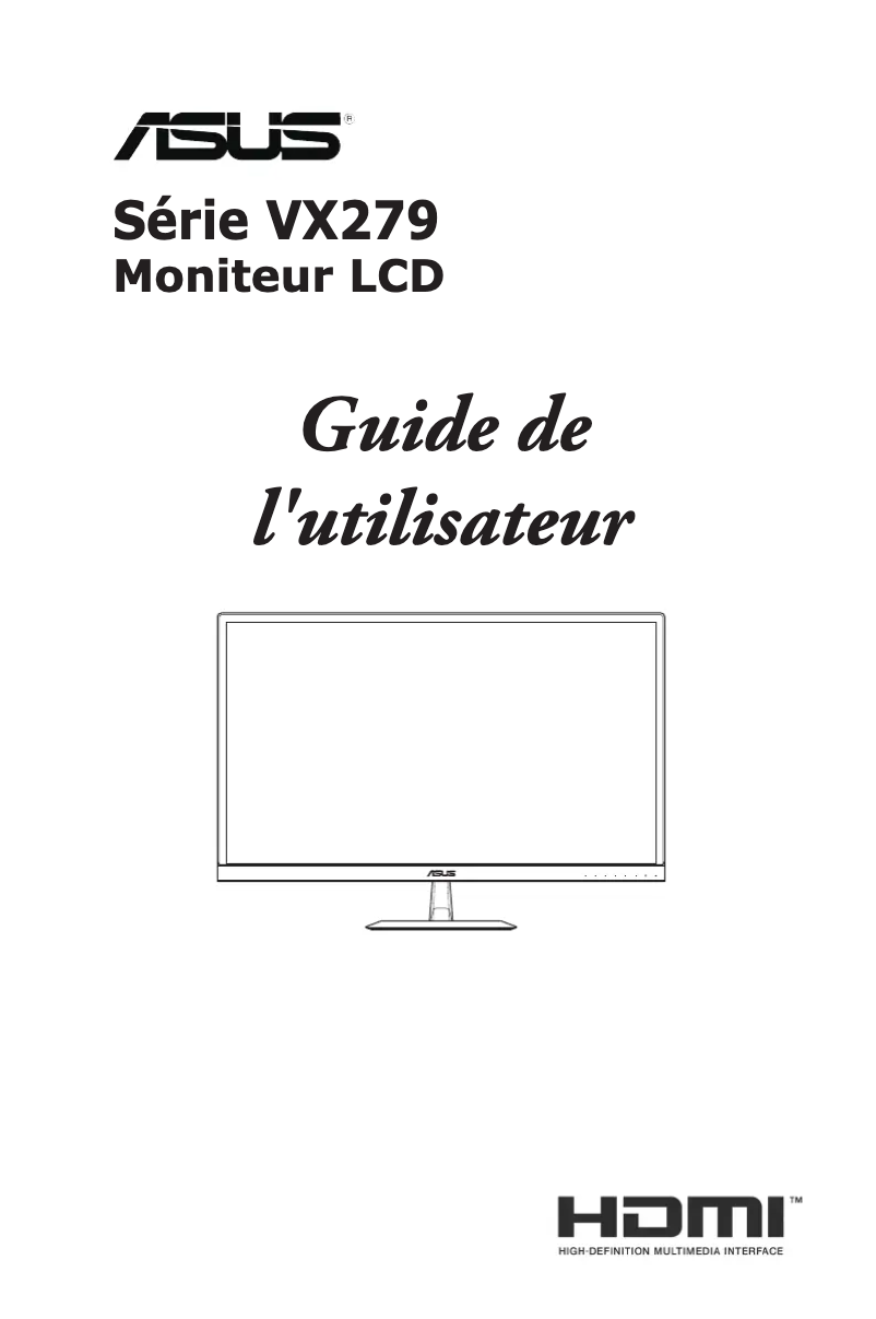 Page 1 de la notice Manuel utilisateur Asus VX279C