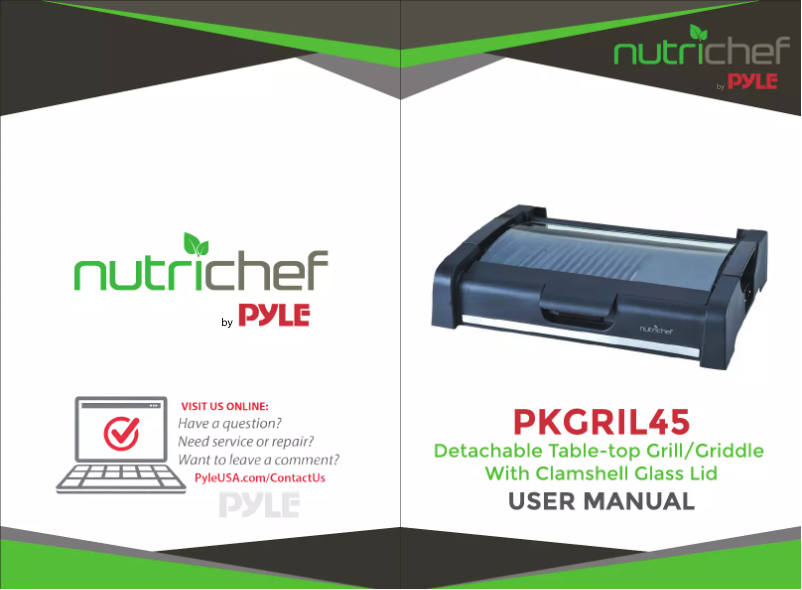 Page 1 de la notice Manuel utilisateur Nutrichef PKGRIL45.5