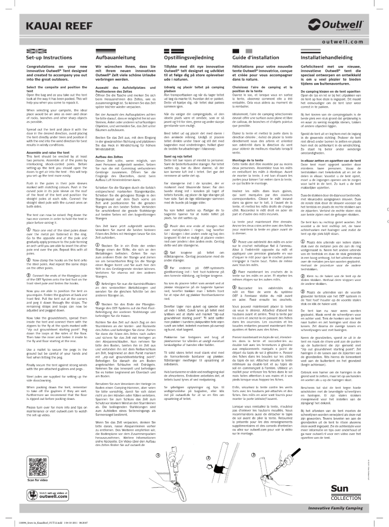 Página 1 del manual Manual de usuario Outwell Sun Kauai Reef