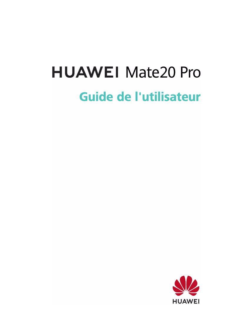 Page 1 de la notice Manuel utilisateur Huawei Mate 20 Pro