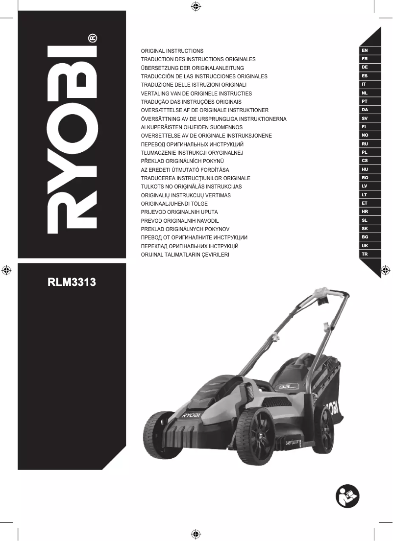 Page n°1 - Manuel utilisateur RYOBI RLM3313