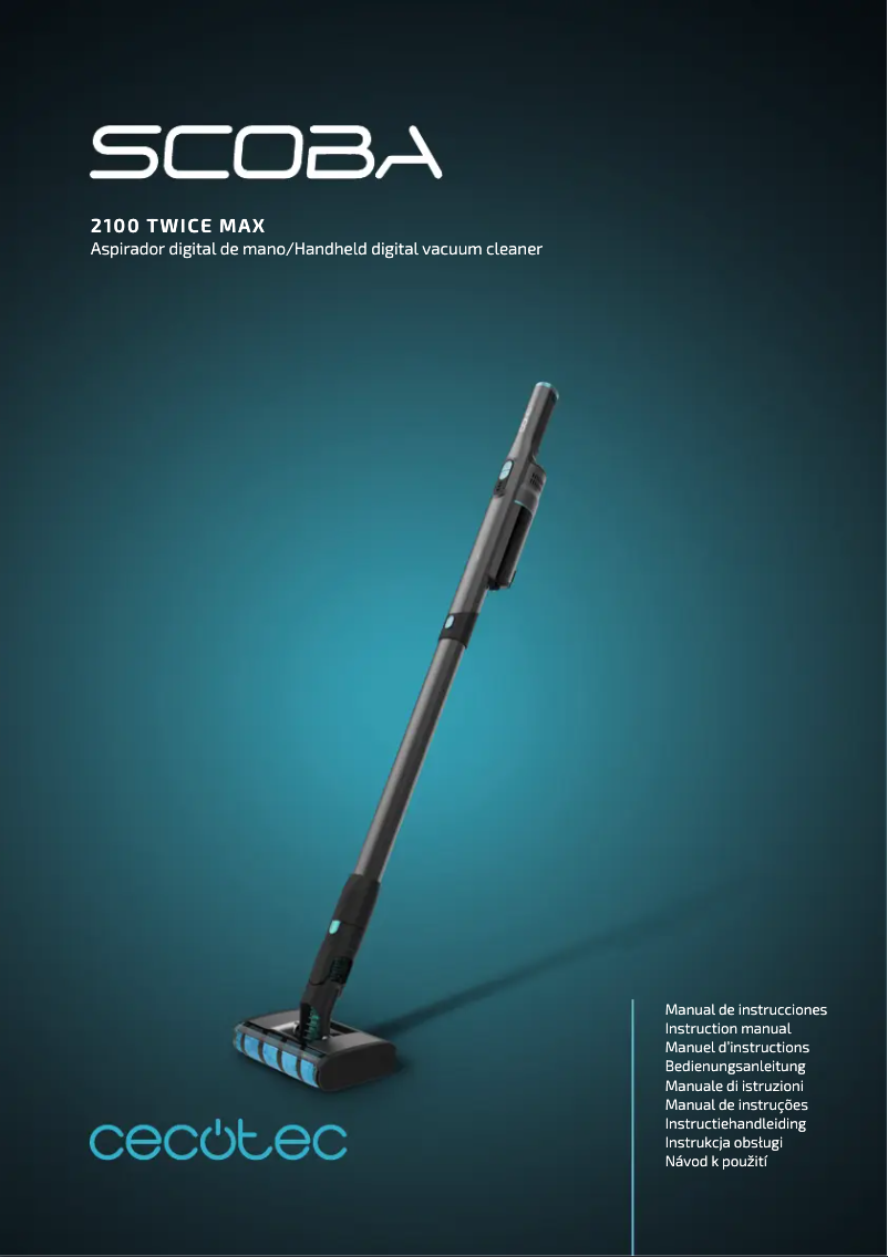 Página 1 del manual Manual de usuario Cecotec Scoba 2100 Twice Max