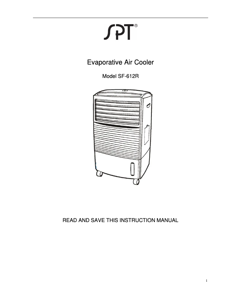 Page n°1 - Manuel utilisateur SPT SF-612R