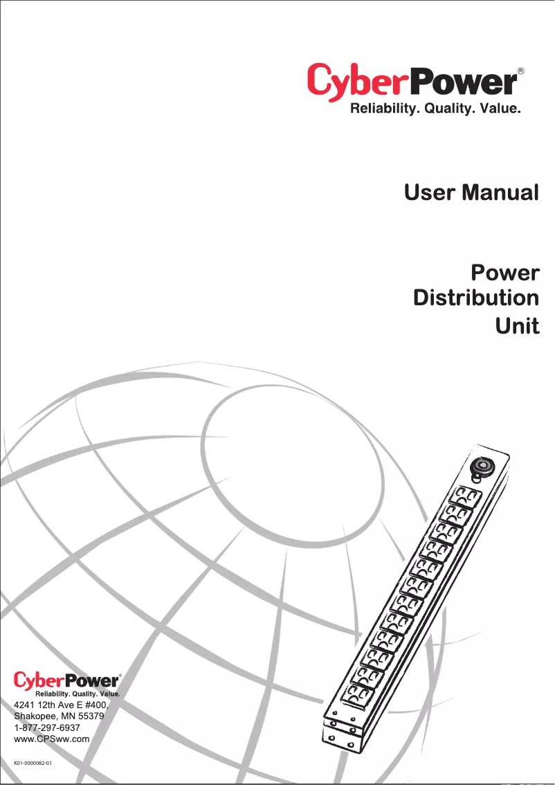 Page n°1 - Manuel utilisateur CyberPower PDU20B2F10R
