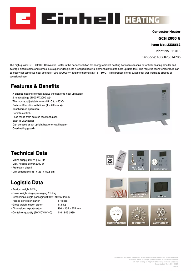 Image de la première page du manuel de l'appareil GCH 2000 G