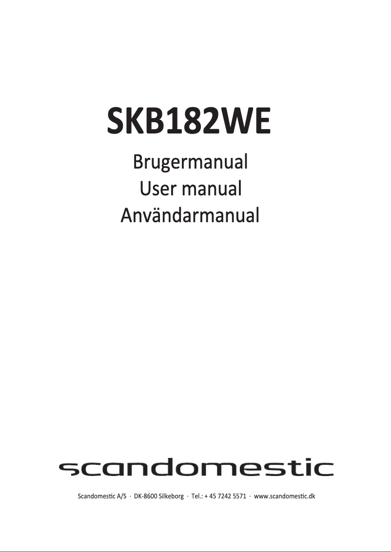 Page n°1 - Manuel utilisateur Scandomestic SKB182WE
